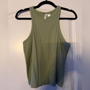 H&M Olive Ribbed Tank Top